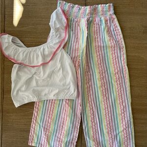Colorful Striped Kids Pajamas Set